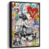 Banksy Boy Girl Graffiti Art Canvas Wall Art - Canvas Prints, Painting Canvas, Canvas Art, Prints for Sale