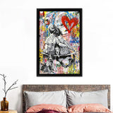 Banksy Boy Girl Graffiti Art Canvas Wall Art - Canvas Prints, Painting Canvas, Canvas Art, Prints for Sale