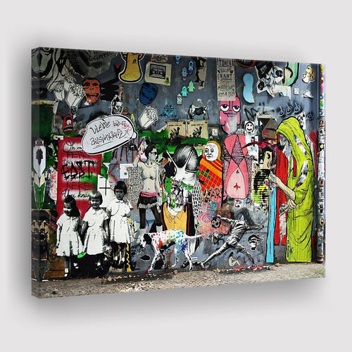 Banksy Canvas Graffiti Art Urban Style Canvas Prints Wall Art - Painting Prints, Wall Decor, Art Prints
