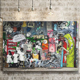 Banksy Canvas Graffiti Art Urban Style Canvas Prints Wall Art - Painting Prints, Wall Decor, Art Prints