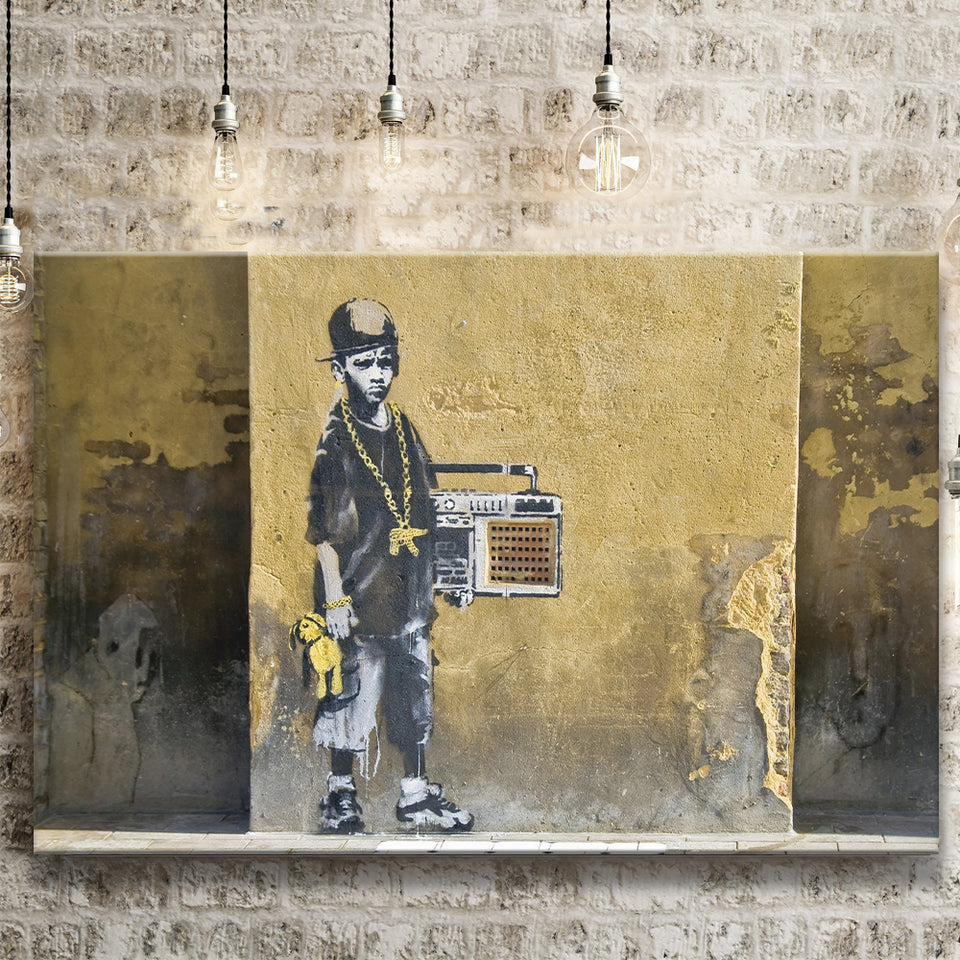 Banksy Hip Hop Bop Street Art Canvas Prints Wall Art Home Decor