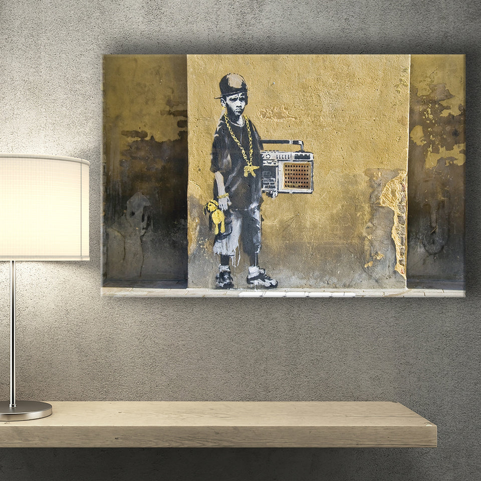 Banksy Hip Hop Bop Street Art Canvas Prints Wall Art Home Decor