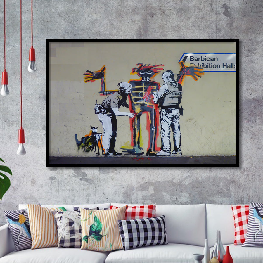 Banksy Jm Basquiat Banksy Graffiti Street Art Framed Art Prints Wall D –  UnixCanvas