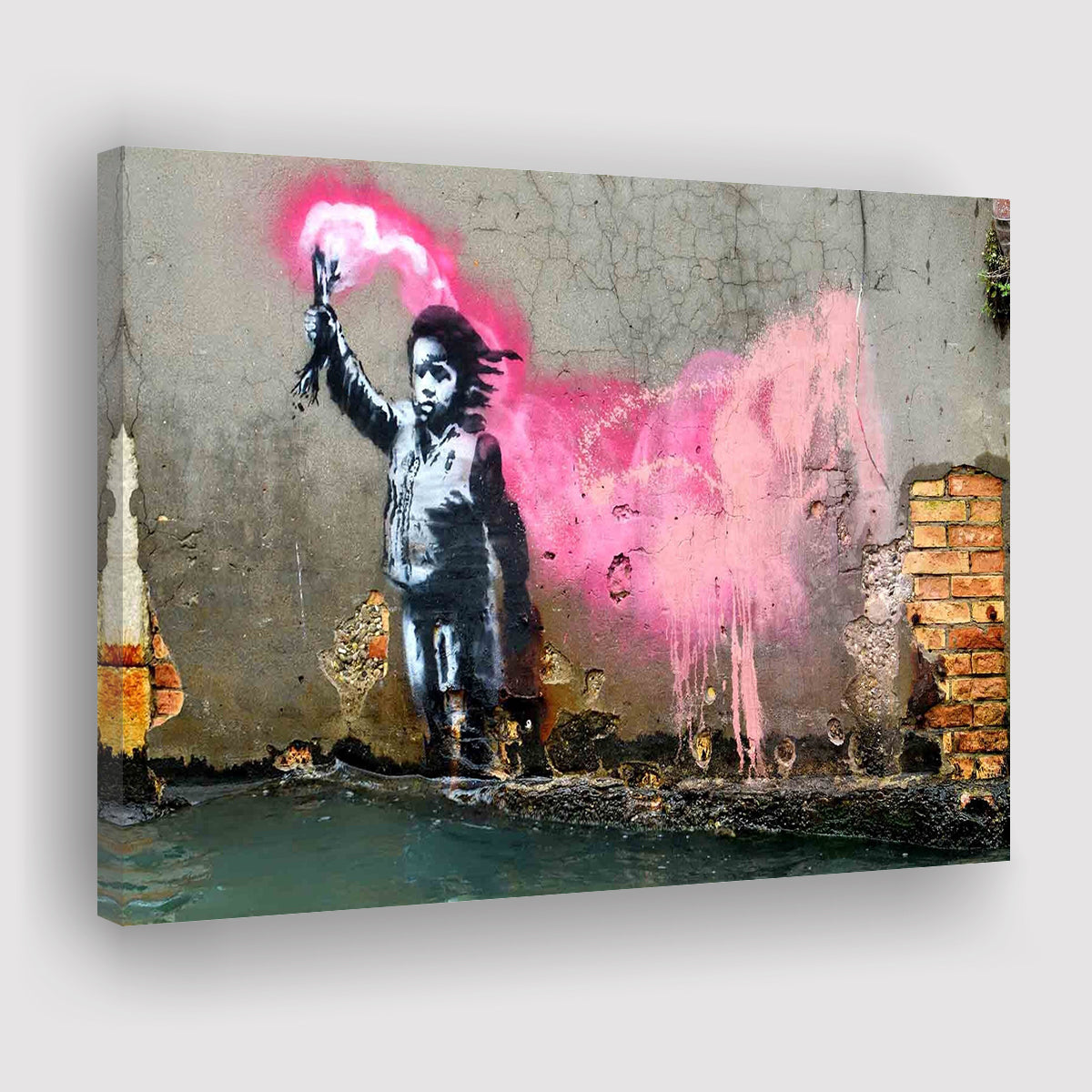 イアン ミラード キャンバス Ian Millard バンクシー banksy Banksy Migrant Child, Street Art Canvas Prints Wall Art Home Decor