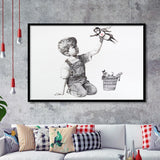 Banksy Street Art Superhero Nhs Framed Art Prints Wall Decor - Painting Prints, Home Wall Art, For Sale, Framed Pictures
