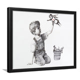 Banksy Street Art Superhero Nhs Framed Art Prints Wall Decor - Painting Prints, Home Wall Art, For Sale, Framed Pictures