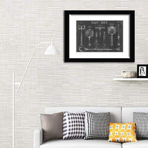 Bar Set-Black and white art, Art print,Plexiglass Cover