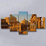 Bara Bagh Temple in India Canvas Art ,Ancient Indian Multi Panels,Canvas Prints Wall Art Home Decor