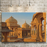 Bara Bagh Temple in India Canvas Art ,Ancient Indian Canvas Prints Wall Art Home Decor - Painting Canvas, Ready to hang