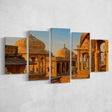 Bara Bagh Temple in India Canvas Art ,Ancient Indian Multi Panels,Canvas Prints Wall Art Home Decor