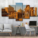 Bara Bagh Temple in India Canvas Art ,Ancient Indian Multi Panels,Canvas Prints Wall Art Home Decor