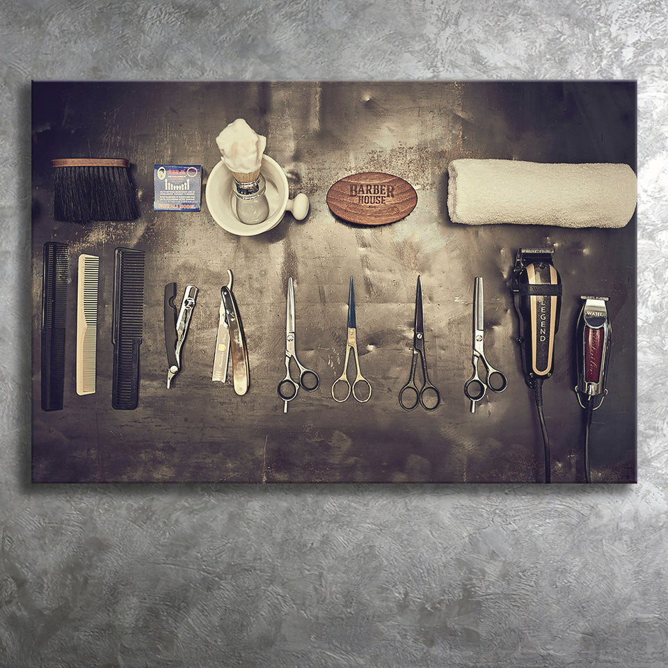 Barbershop Wall Art, Barber Gift, Barbershop, Canvas Prints Wall Art Home Decor