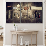 Barbershop Wall Art, Barber Gift, Barbershop, Multi Panels, 5 Pieces B, Canvas Prints Wall Art Home Decor,X Large Canvas