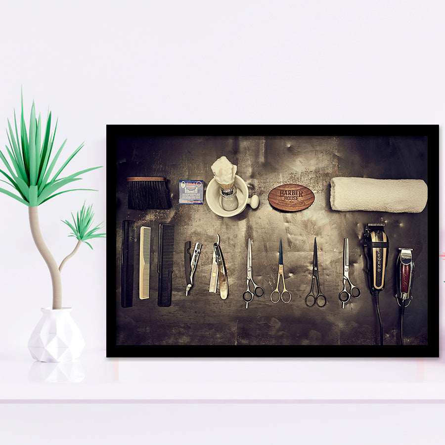 Barbershop Wall Art, Barber Gift, Barbershop, Framed Art Prints Wall Art Home Decor, Ready to Hang