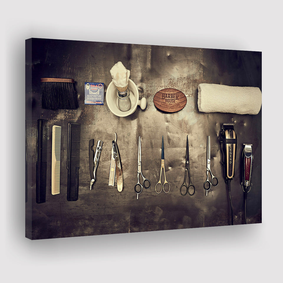 Barbershop Wall Art, Barber Gift, Barbershop, Canvas Prints Wall Art Home Decor