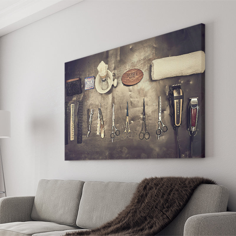 Barbershop Wall Art, Barber Gift, Barbershop, Canvas Prints Wall Art Home Decor
