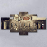 Barbershop Wall Art, Barber Gift, Barbershop, Multi Panels, 5 Pieces, Canvas Prints Wall Art Home Decor