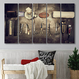 Barbershop Wall Art, Barber Gift, Barbershop, Multi Panels, 5 Pieces B, Canvas Prints Wall Art Home Decor,X Large Canvas