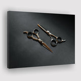 Barbershop Wall Art, Barber Gift, Scissors, Canvas Prints Wall Art Home Decor
