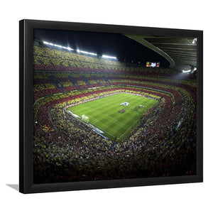 Barcelona Catalonia Football Stadium, Stadium Canvas, Sport Art, Gift for him, Framed Art Prints Wall Art Decor, Framed Picture