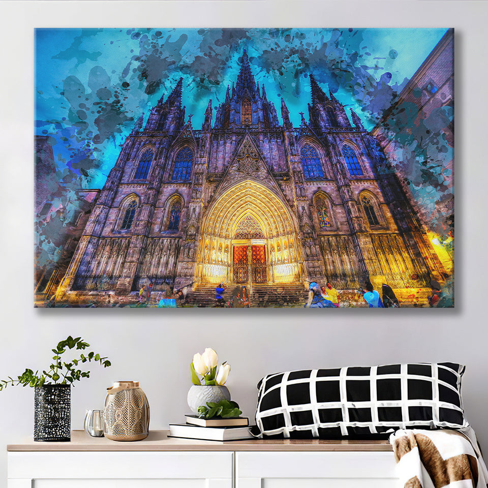 Barcelona Cathedral Canvas Prints Wall Art Decor - Painting Canvas, Art Print, Home Decor, Ready to Hang