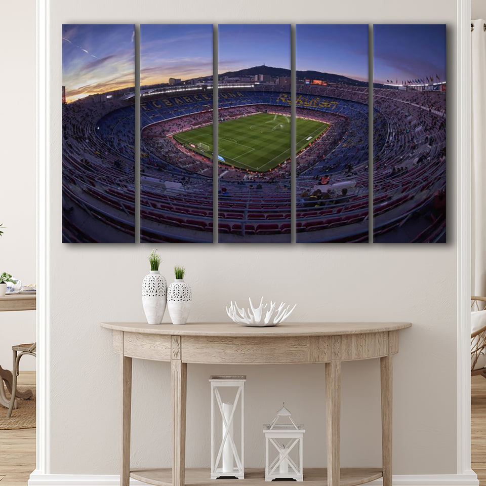 Barcelona Spain Camp Nou, Stadium Canvas, Sport Art, Gift for him, Multi Panels B, Canvas Prints Wall Art Decor
