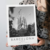 Barcelona, Spain Black And White Art Canvas Prints Wall Art Home Decor