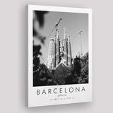 Barcelona, Spain Black And White Art Canvas Prints Wall Art Home Decor