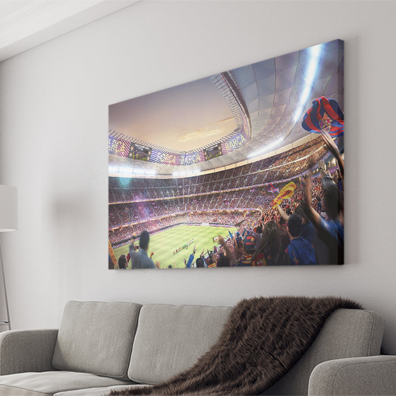 Barcelona Stadium, Stadium Canvas, Sport Art, Gift for him, Fan Gift, Canvas Prints Wall Art Decor