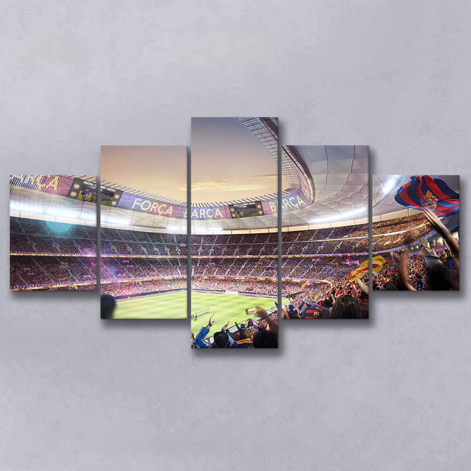 Barcelona Stadium, Stadium Canvas, Sport Art, Large Canvas, Multi Panels, Canvas Prints Wall Art Decor