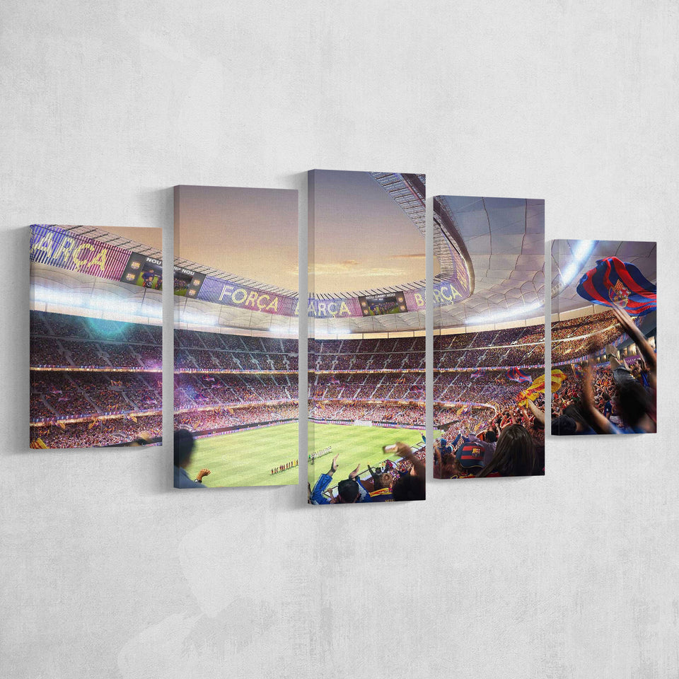 Barcelona Stadium, Stadium Canvas, Sport Art, Large Canvas, Multi Panels, Canvas Prints Wall Art Decor