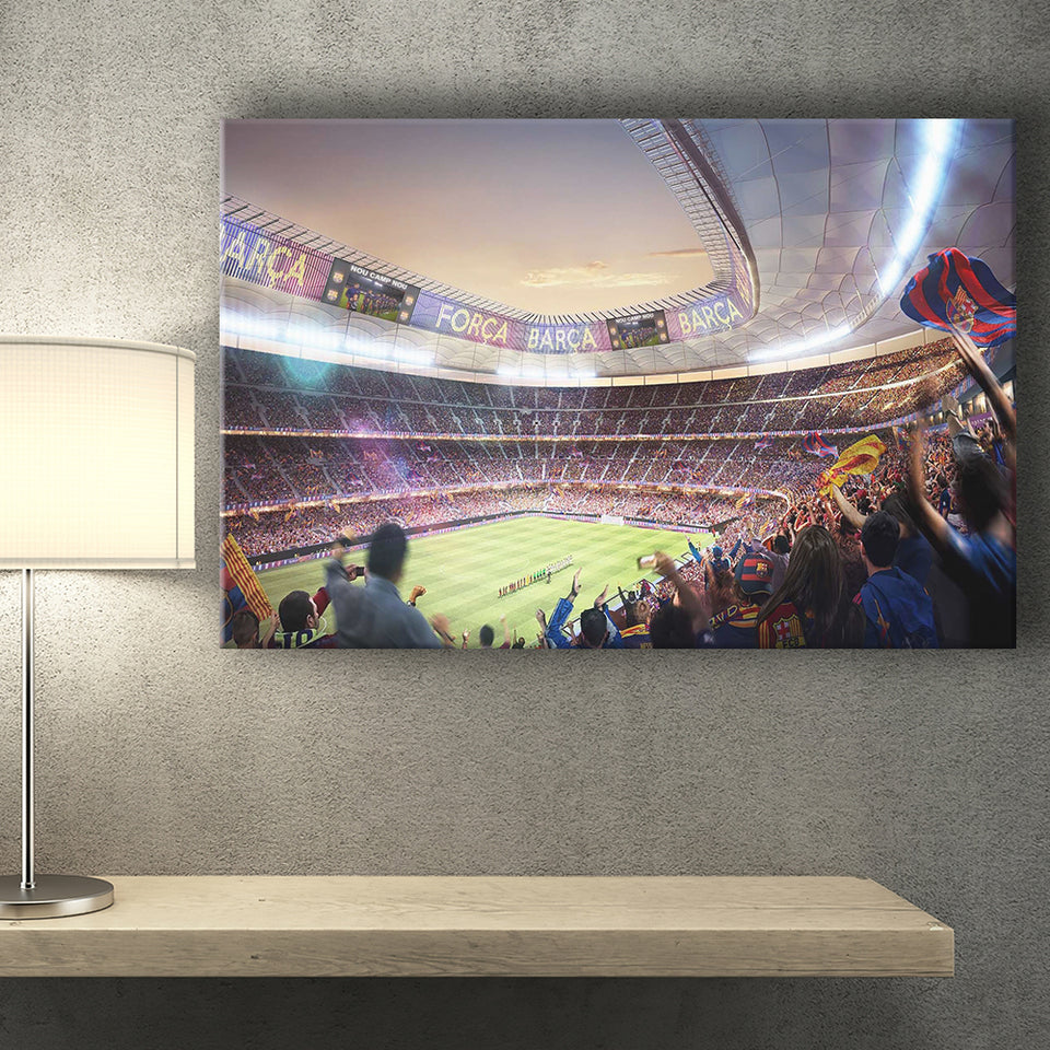 Barcelona Stadium, Stadium Canvas, Sport Art, Gift for him, Fan Gift, Canvas Prints Wall Art Decor