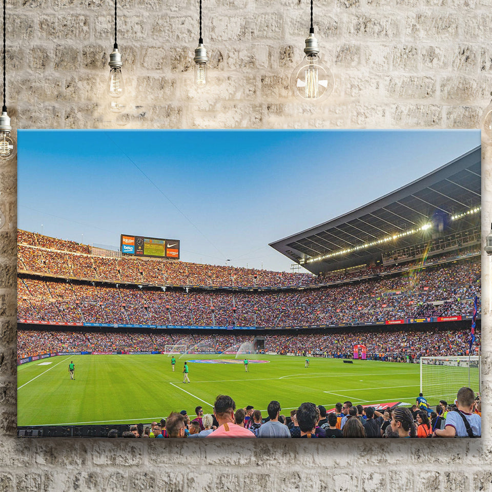 Barcelona Wall Art Camp Nou Stadium Canvas Prints La Liga,Sport Stadium Art Prints, Fan Gift, Wall Decor