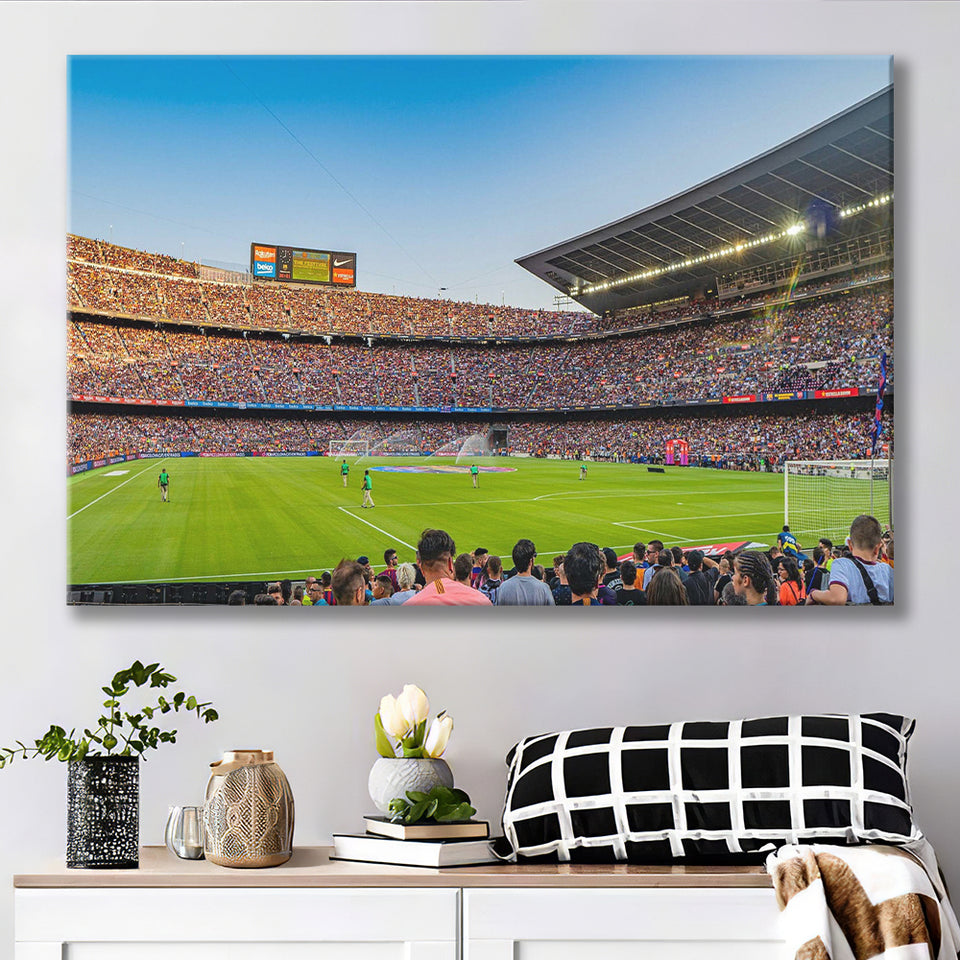 Barcelona Wall Art Camp Nou Stadium Canvas Prints La Liga,Sport Stadium Art Prints, Fan Gift, Wall Decor