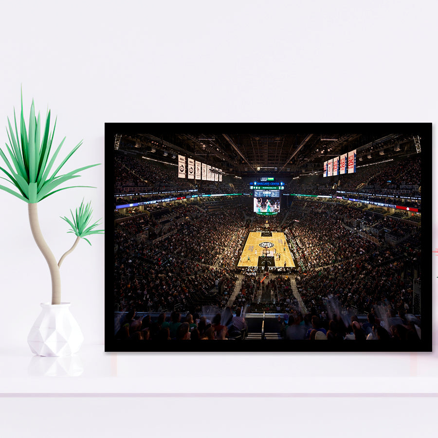 Barclays Sports Center, Stadium Canvas, Sport Art, Gift for him, Framed Art Prints Wall Art Decor, Framed Picture