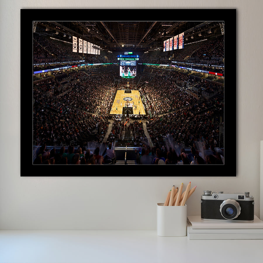 Barclays Sports Center, Stadium Canvas, Sport Art, Gift for him, Framed Art Prints Wall Art Decor, Framed Picture