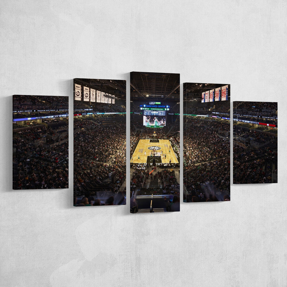 Barclays Sports Center, Stadium Canvas, Sport Art, Large Canvas, Multi Panels, Canvas Prints Wall Art Decor