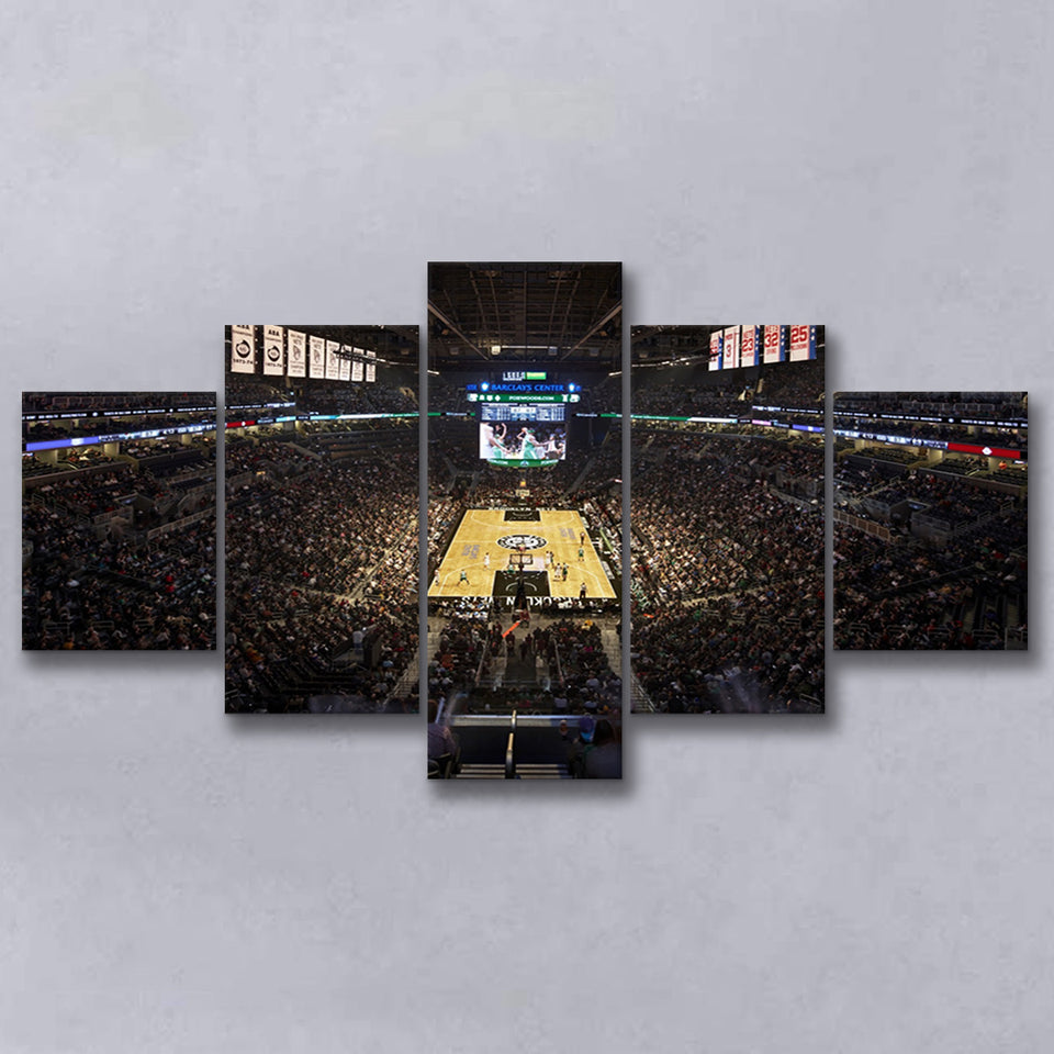 Barclays Sports Center, Stadium Canvas, Sport Art, Large Canvas, Multi Panels, Canvas Prints Wall Art Decor