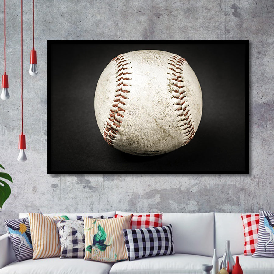 Baseball Art, Baseball Fan Gift Framed Art Prints Wall Art Decor,Black Frame, Ready to hang