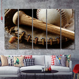 Baseball Cool Art 5 Piece B Canvas Prints Wall Art Decor - Painting Canvas, Multi Panels