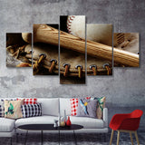 Baseball Cool Art 5 Piece Canvas Prints Wall Art Decor - Painting Canvas, Multi Panels