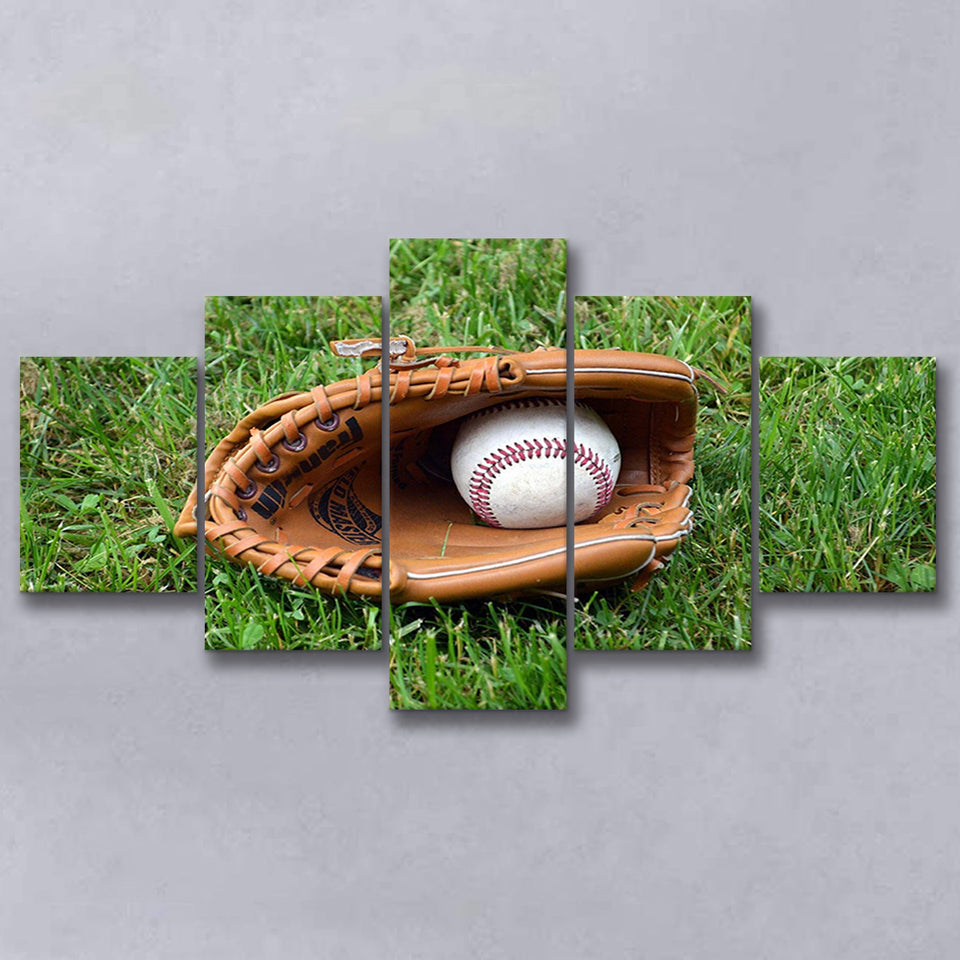 Baseball Glove Wall Art Sport Stadium Canvas Prints Decor Baseball,Multi Panels,Sport Stadium Art Prints, Fan Gift