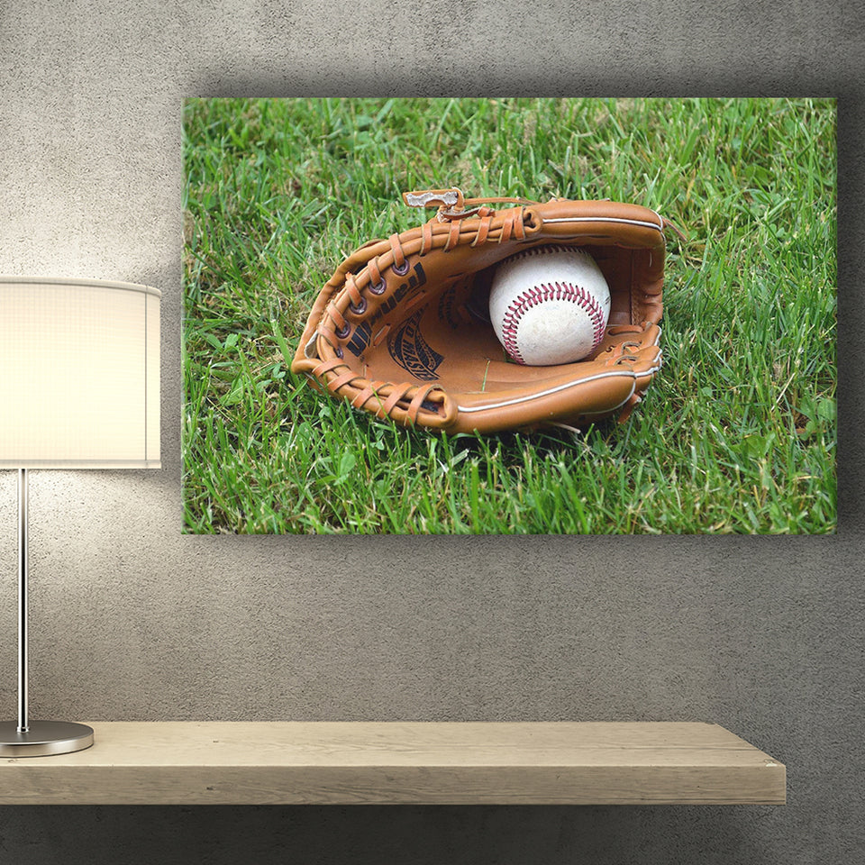 Baseball Glove Wall Art Sport Stadium Canvas Prints Decor Baseball,Sport Stadium Art Prints, Fan Gift, Wall Decor