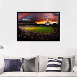 Baseball Stadium Sunset Playball Wall Art Print - Framed Prints, Painting Prints, Prints for Sale, Framed Art