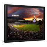 Baseball Stadium Sunset Playball Wall Art Print - Framed Prints, Painting Prints, Prints for Sale, Framed Art