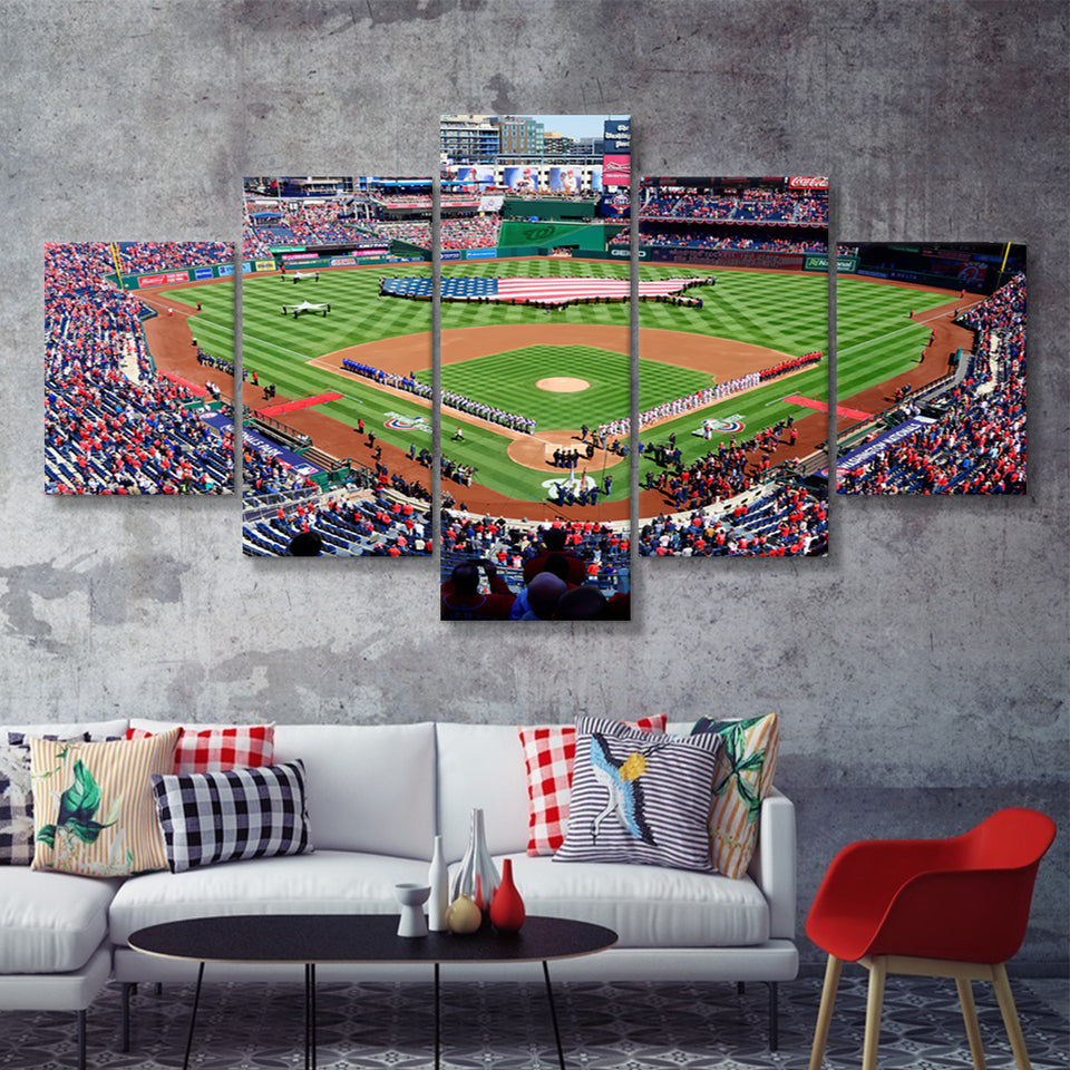 Baseball Stephen Strasburg Opts Out Of Nationals Deal Article  5 Pieces Canvas Prints Wall Art - Painting Canvas, Multi Panel, Home Wall Decor