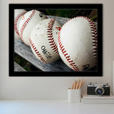 Baseball, Vintage Baseball Framed Art Prints Wall Art Decor,Black Frame, Ready to hang