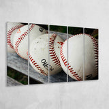 Baseball, Vintage Baseball 5 Panels B,Large Canvas,Canvas Prints Wall Art Home Decor
