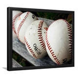 Baseball, Vintage Baseball Framed Art Prints Wall Art Decor,Black Frame, Ready to hang