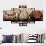 Baseball Your Talent Is Gods Gift To You 5 Piece Multi Panels Canvas Prints Wall Art - Painting Canvas,Wall Decor